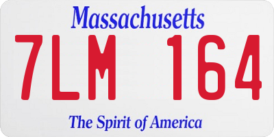 MA license plate 7LM164