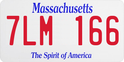 MA license plate 7LM166