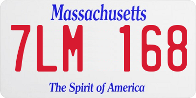 MA license plate 7LM168