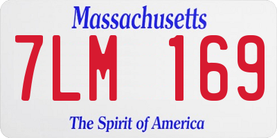 MA license plate 7LM169