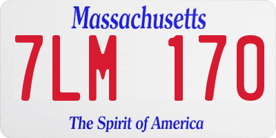 MA license plate 7LM170