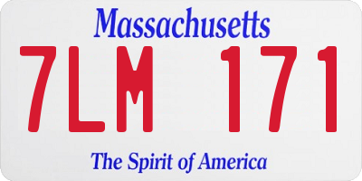 MA license plate 7LM171