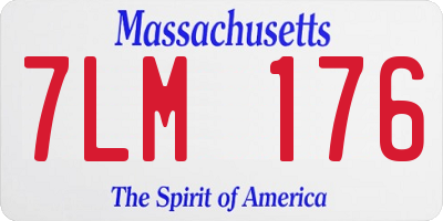 MA license plate 7LM176