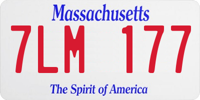 MA license plate 7LM177