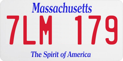 MA license plate 7LM179