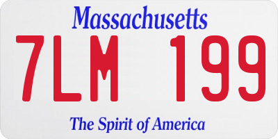 MA license plate 7LM199