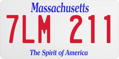 MA license plate 7LM211