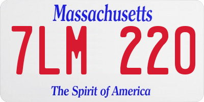 MA license plate 7LM220