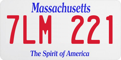 MA license plate 7LM221