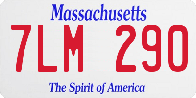 MA license plate 7LM290