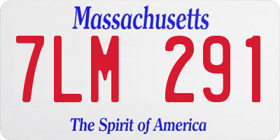 MA license plate 7LM291