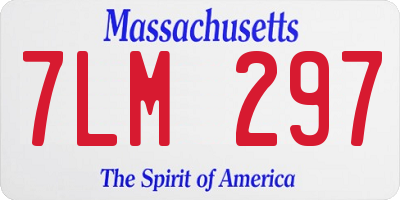 MA license plate 7LM297