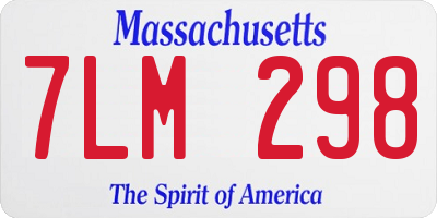 MA license plate 7LM298