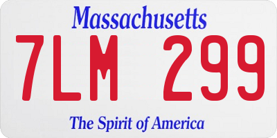 MA license plate 7LM299