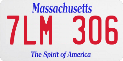 MA license plate 7LM306