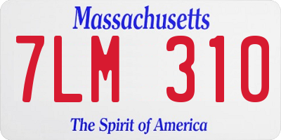 MA license plate 7LM310