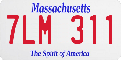 MA license plate 7LM311