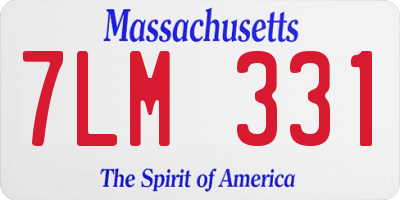 MA license plate 7LM331