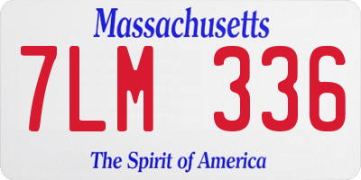 MA license plate 7LM336