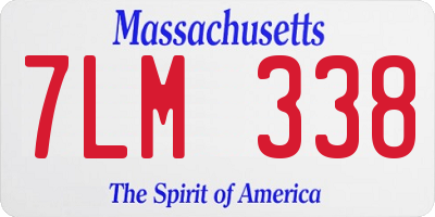 MA license plate 7LM338