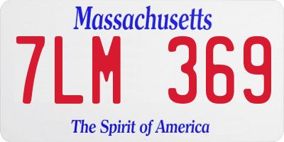 MA license plate 7LM369