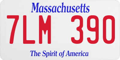 MA license plate 7LM390