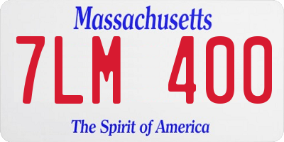 MA license plate 7LM400