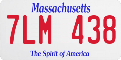 MA license plate 7LM438