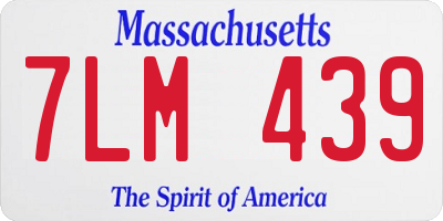 MA license plate 7LM439