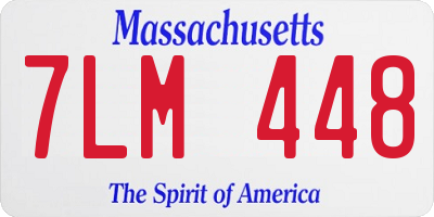 MA license plate 7LM448