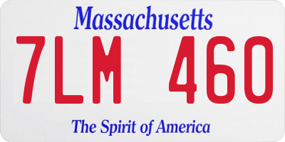 MA license plate 7LM460