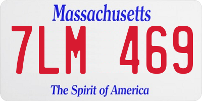 MA license plate 7LM469