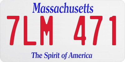 MA license plate 7LM471