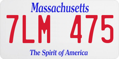 MA license plate 7LM475