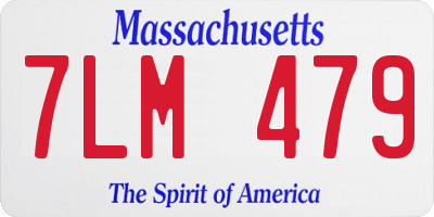 MA license plate 7LM479