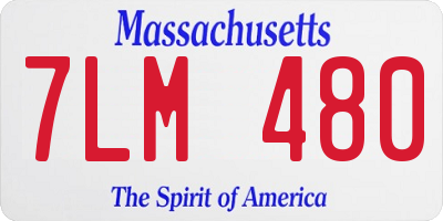 MA license plate 7LM480