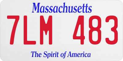 MA license plate 7LM483