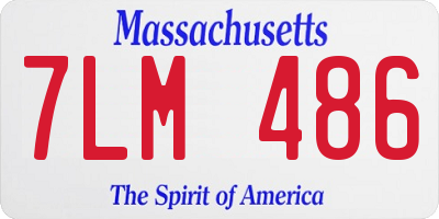 MA license plate 7LM486