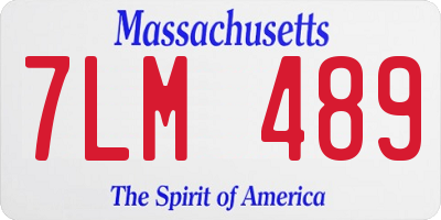 MA license plate 7LM489