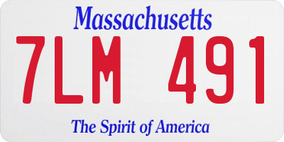 MA license plate 7LM491