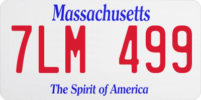 MA license plate 7LM499