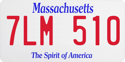 MA license plate 7LM510
