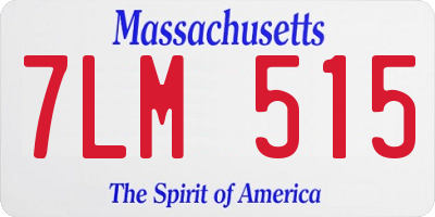 MA license plate 7LM515