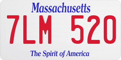 MA license plate 7LM520