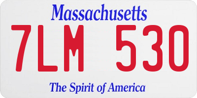 MA license plate 7LM530