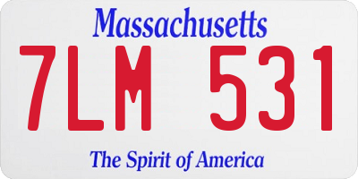 MA license plate 7LM531