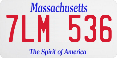 MA license plate 7LM536