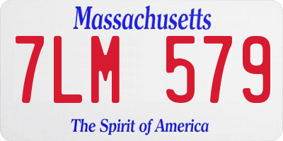 MA license plate 7LM579