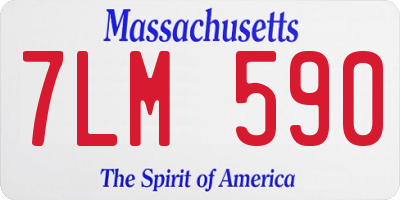 MA license plate 7LM590