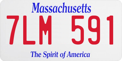 MA license plate 7LM591